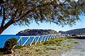 La baia di Elounda. L'isola di Spinalonga sullo sfondo. 